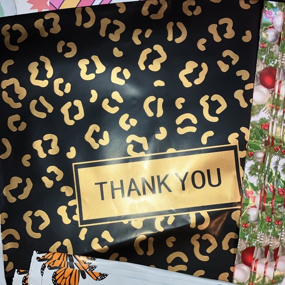 53 Poly Mailers Bundle Mixed Designs & Sizes 10x13” + 12x15.5” Pink Black Orange - Picture 4 of 8